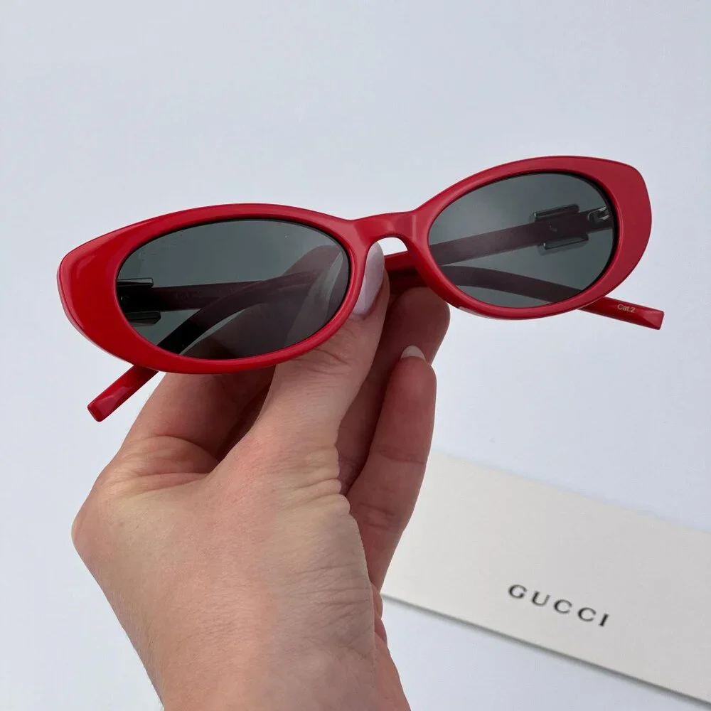 Gucci GG1680S 005 Men BRAND NEW Sunglasses Red Grey Cat Eye